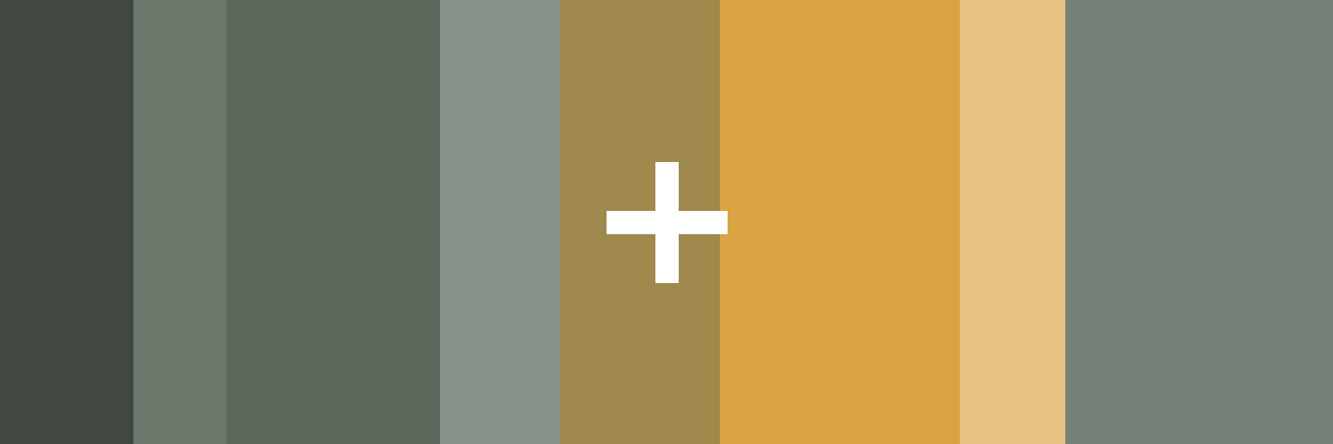 Paint-chip stripe plate in the colours used for Exterior entries on 110 + 2.